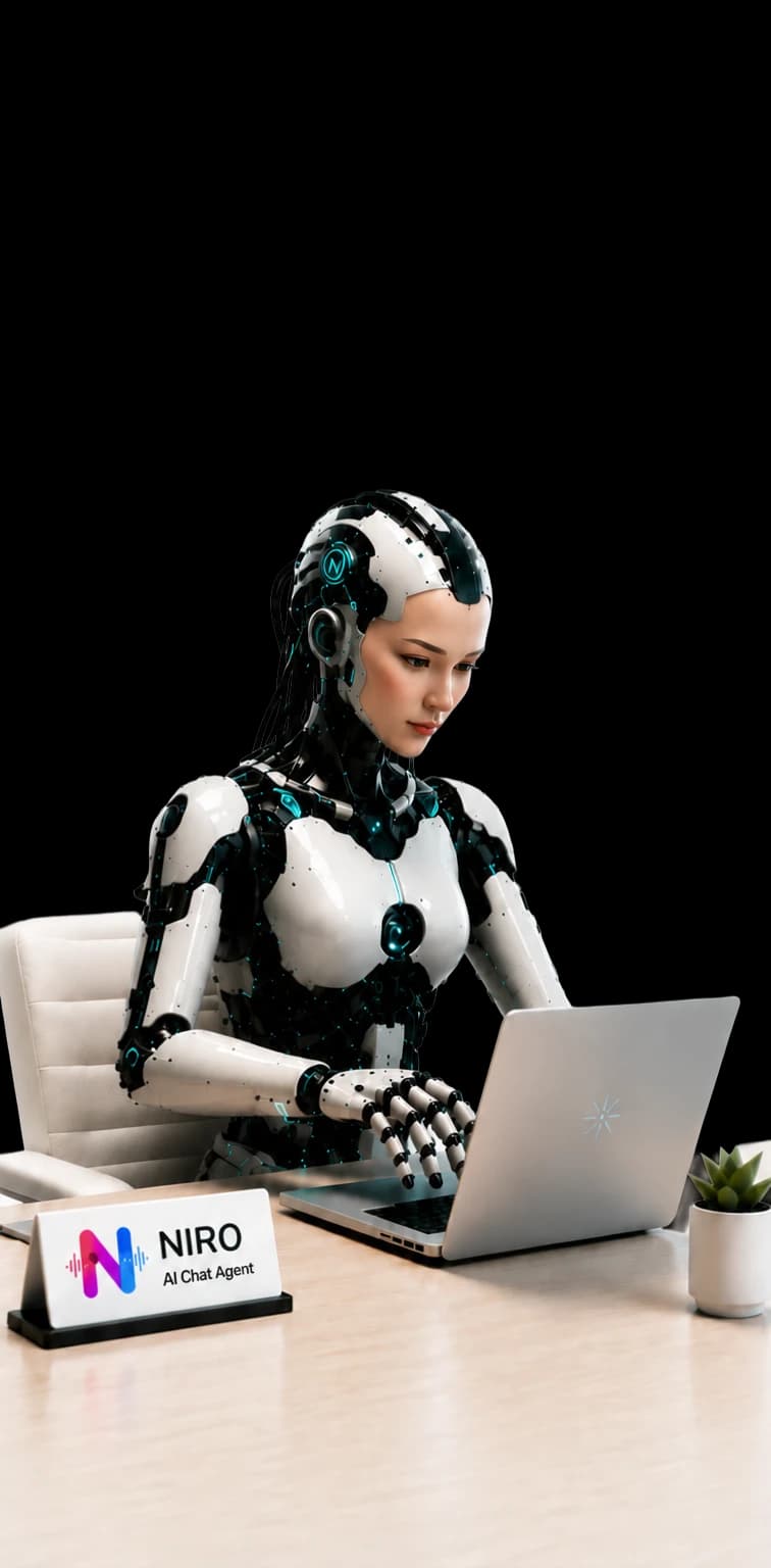NIRO AI chat agent automating conversations across WhatsApp, Instagram, email and calls