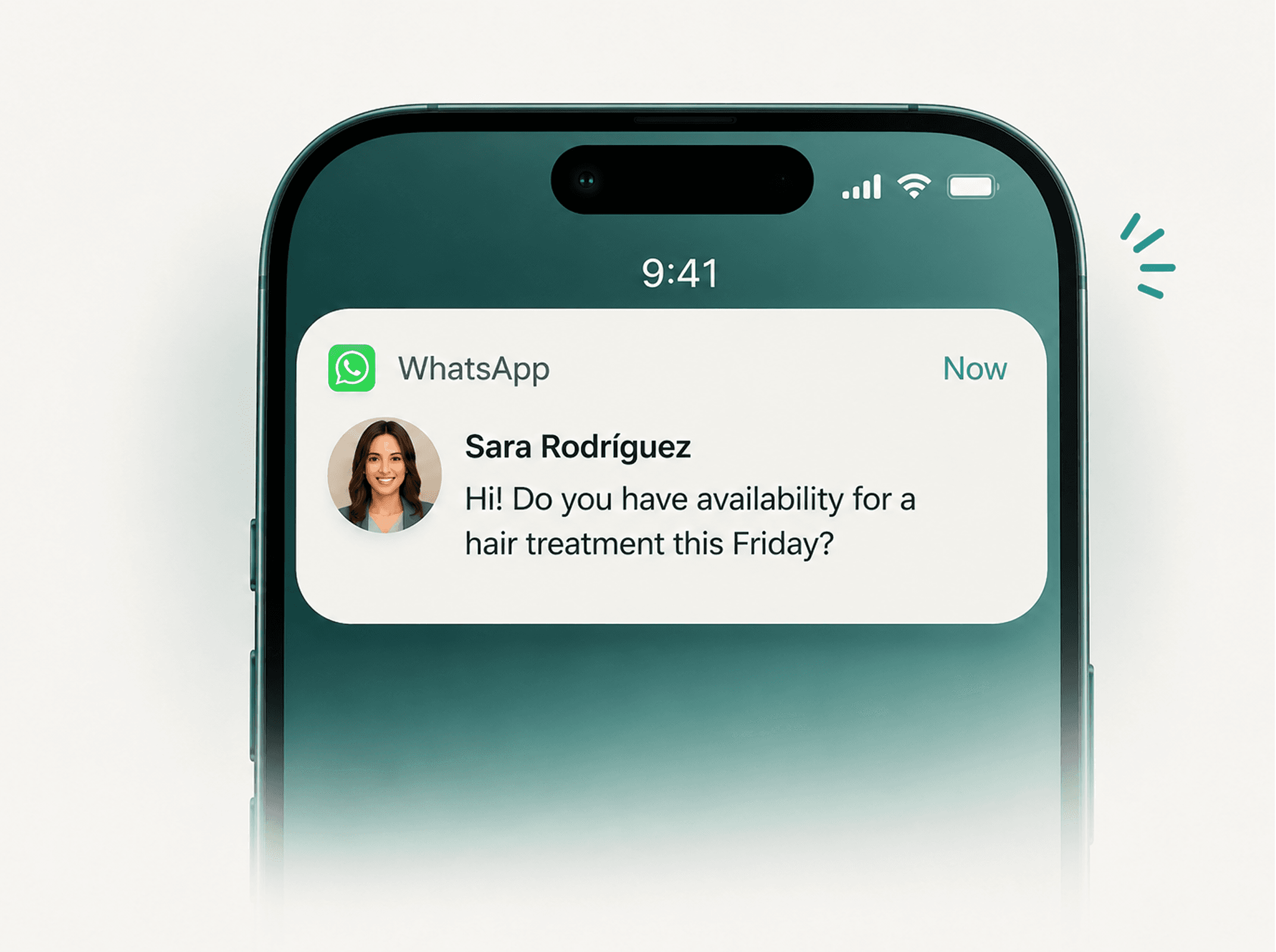 Your customer sends a message.