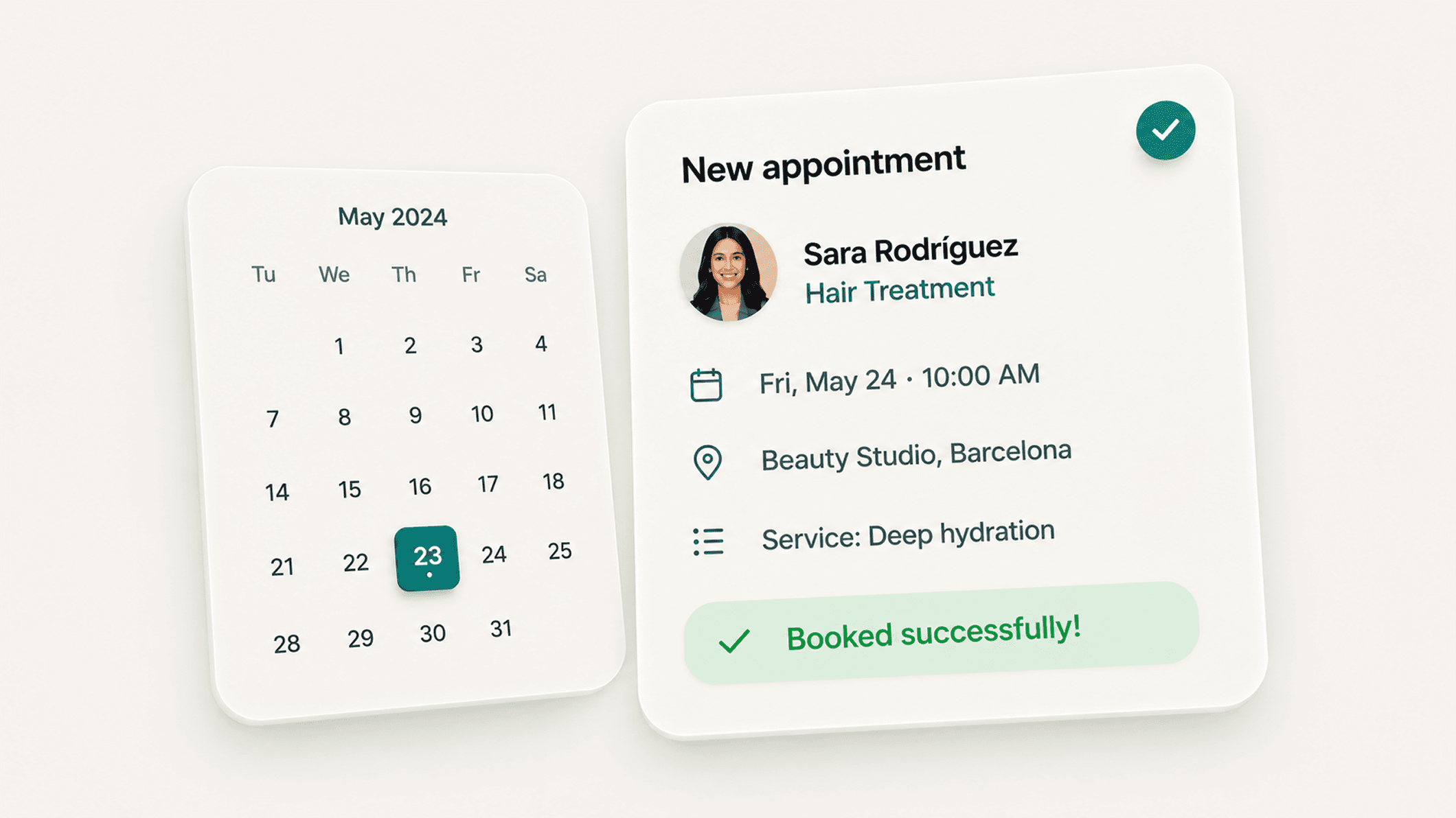 NIRO books, reschedules and manages.